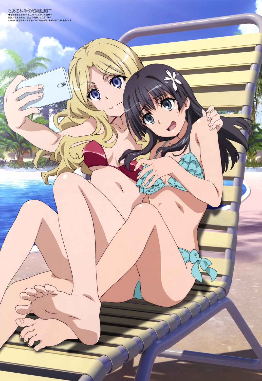 bikini cleavage feet frenda_seivelun hiyamizu_yukie saten_ruiko swimsuits toaru_kagaku_no_railgun toaru_majutsu_no_index