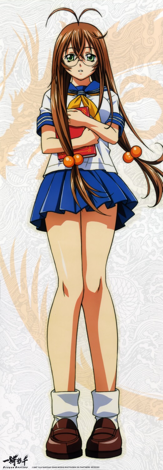 ikkitousen ikkitousen~dragon_destiny~ megane ryuubi_gentoku seifuku stick_poster