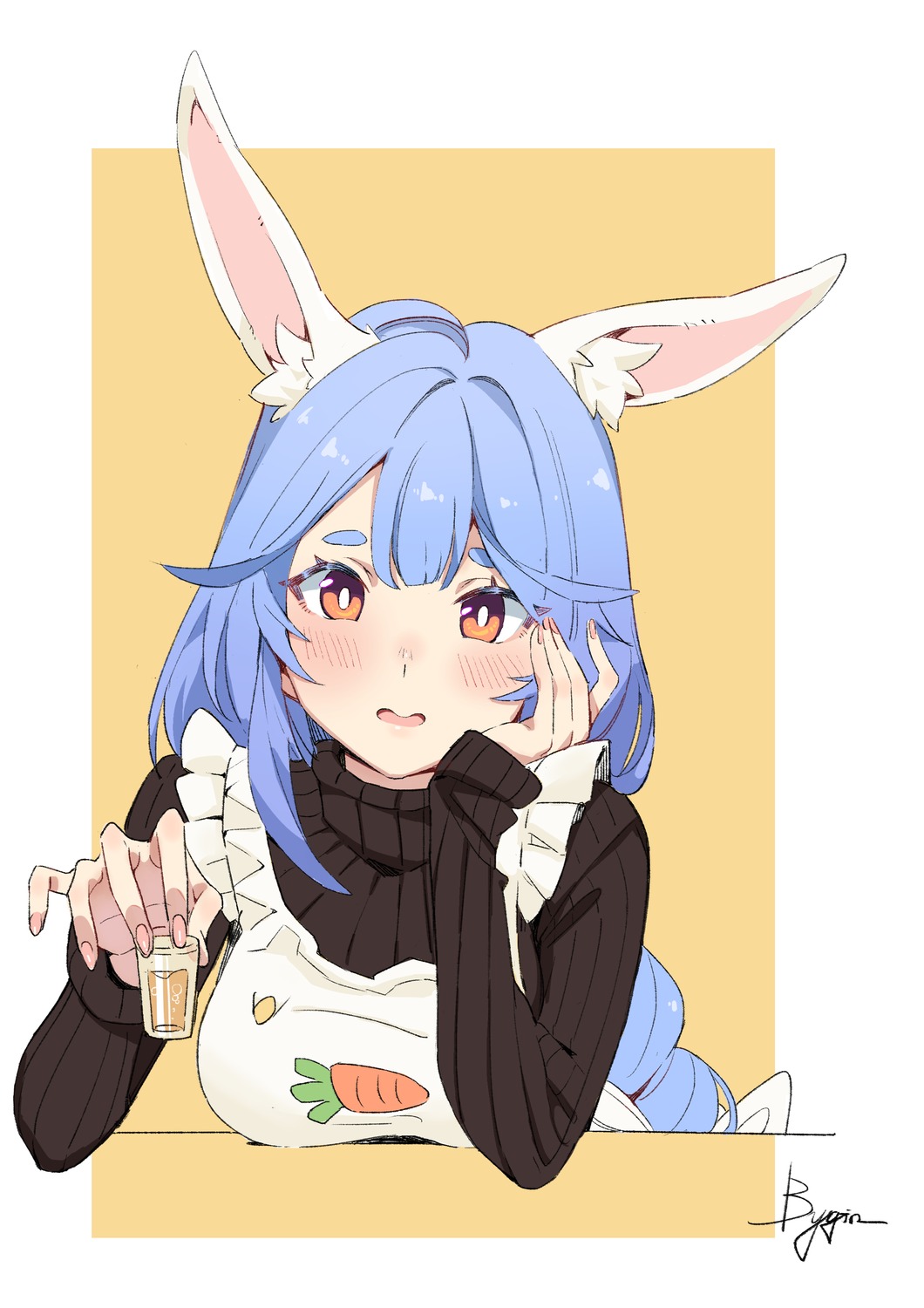 animal_ears bunny_ears chen_yang_yang hololive pekomama sweater