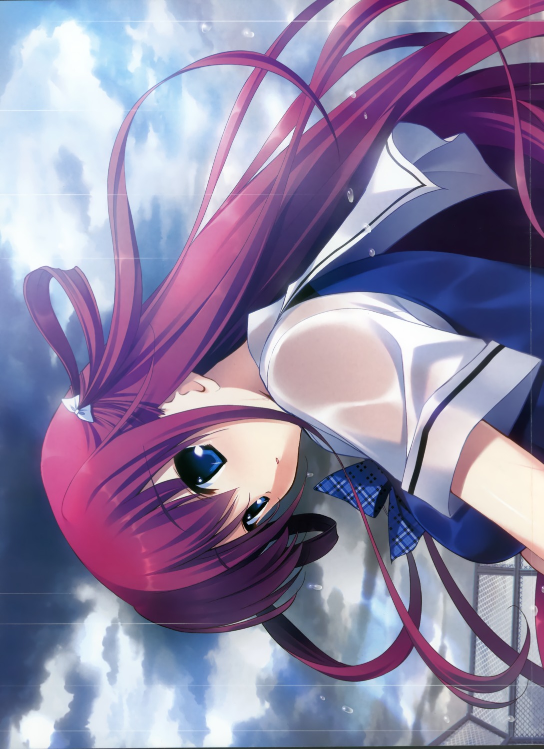 fumio grisaia grisaia_no_kajitsu scanning_dust see_through seifuku suou_amane wet_clothes