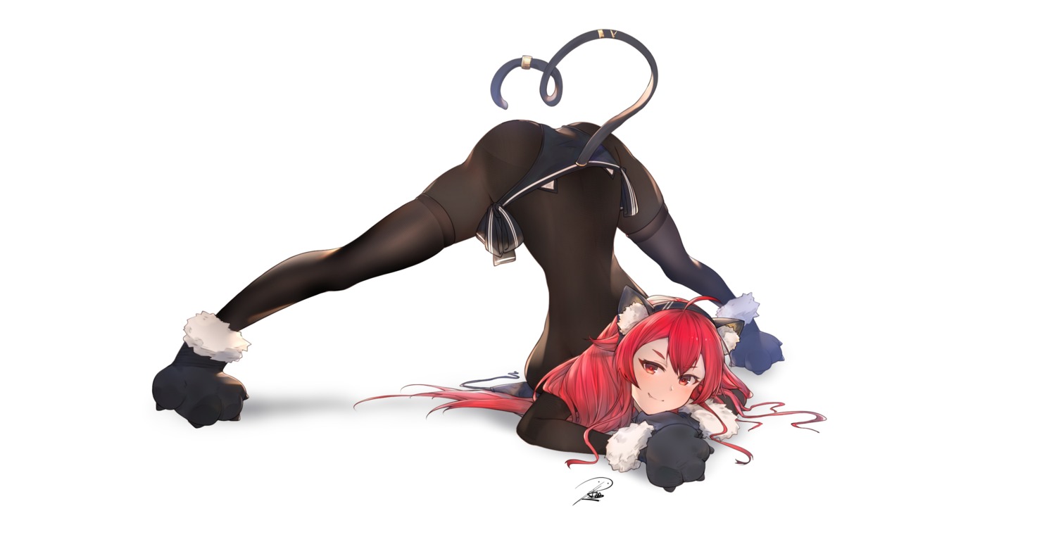 animal_ears bodysuit eris_boreas_greyrat mushoku_tensei nekomimi pantsu string_panties tail ygahh