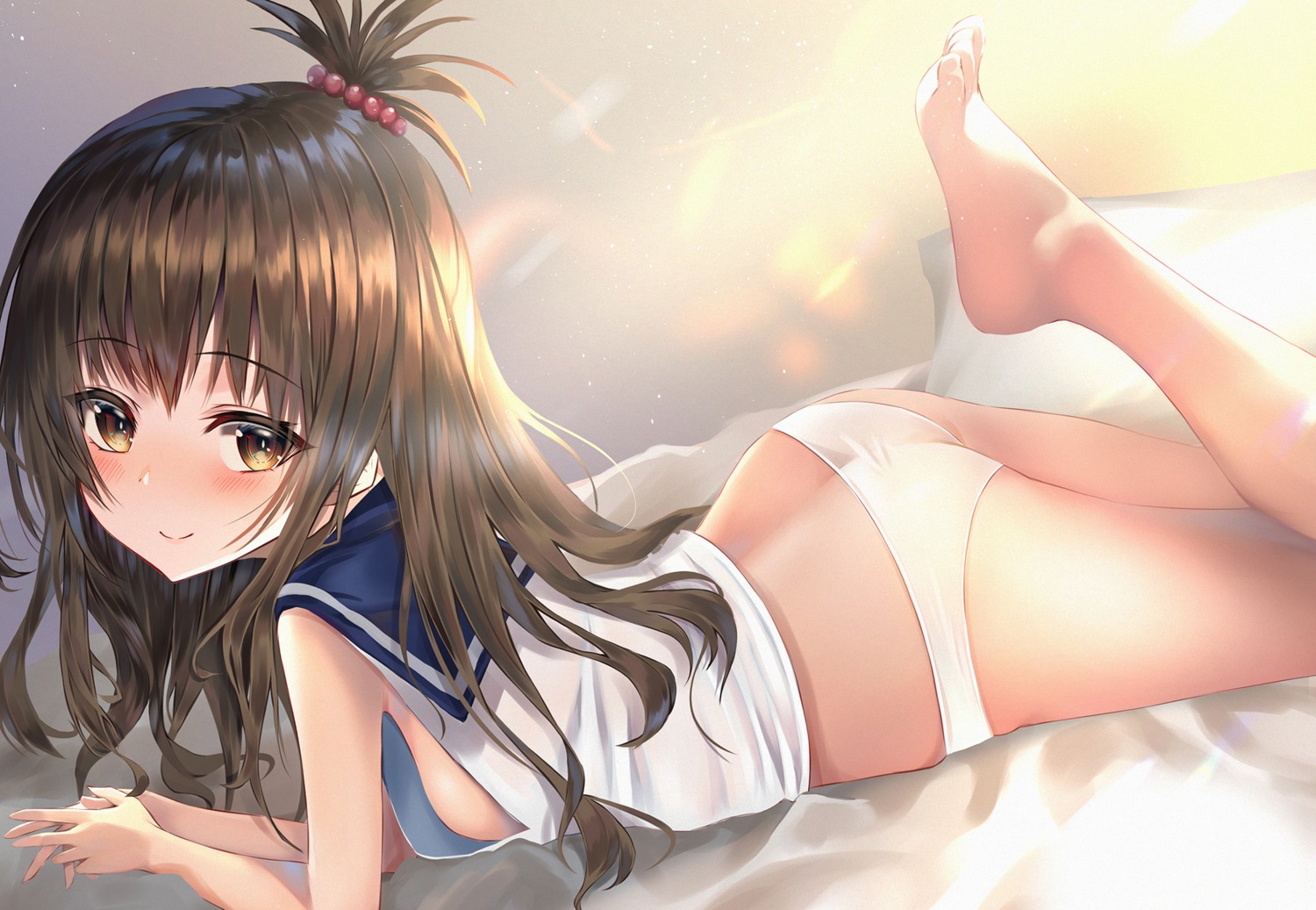 ass feet loli no_bra pantsu see_through seifuku to_love_ru to_love_ru_darkness yk_(pixiv43531291) yuuki_mikan