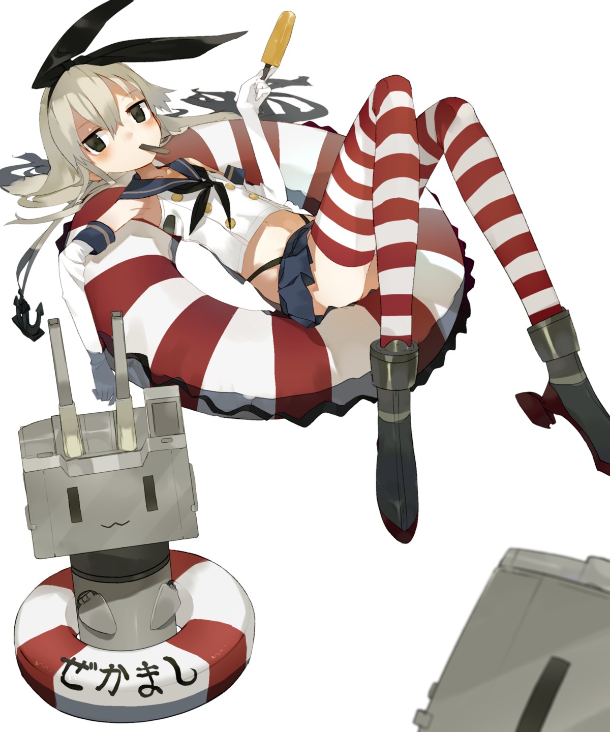 kantai_collection karei pantsu rensouhou-chan seifuku shimakaze_(kancolle) thighhighs