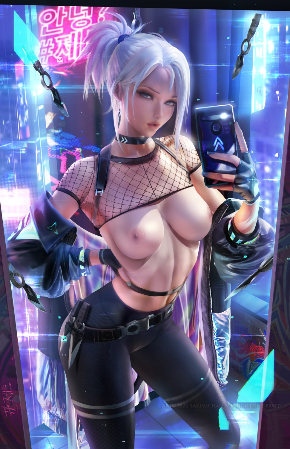 jett_(valorant) nipples no_bra sakimichan selfie valorant