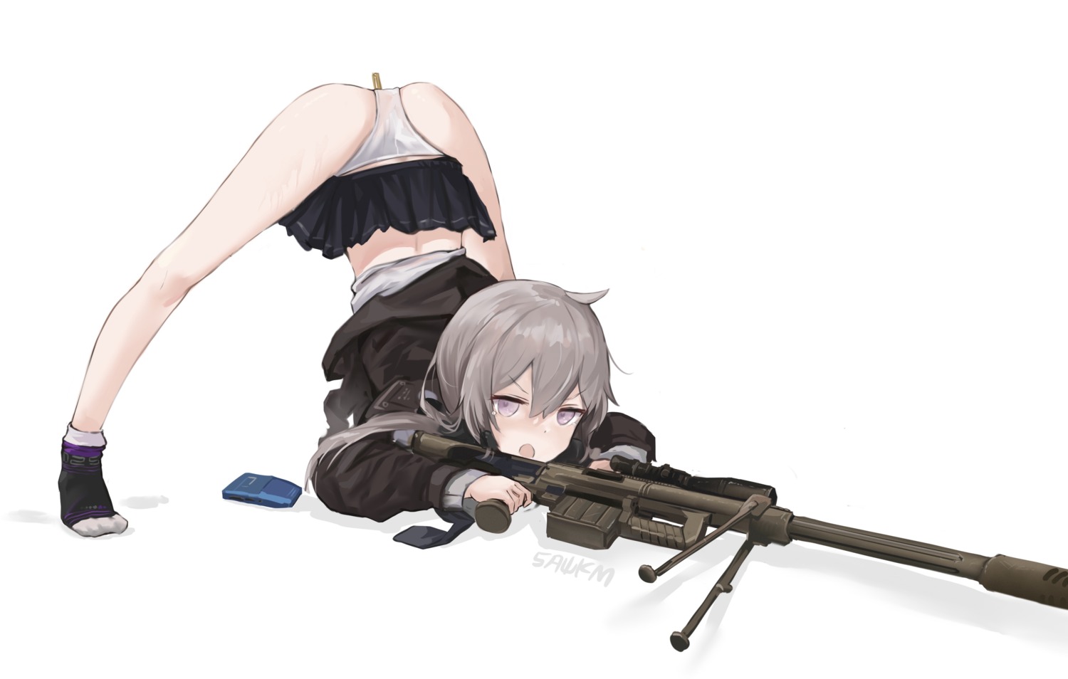 girls_frontline gun m200_(girls_frontline) pantsu sawkm skirt_lift