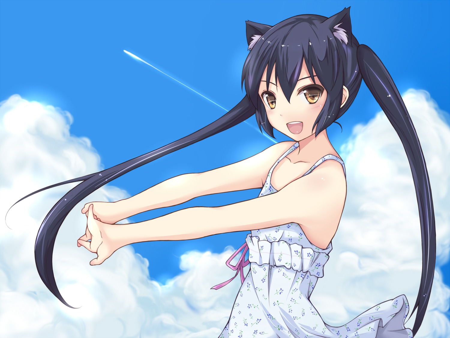 animal_ears dress k-on! nakano_azusa nekomimi taka-kun