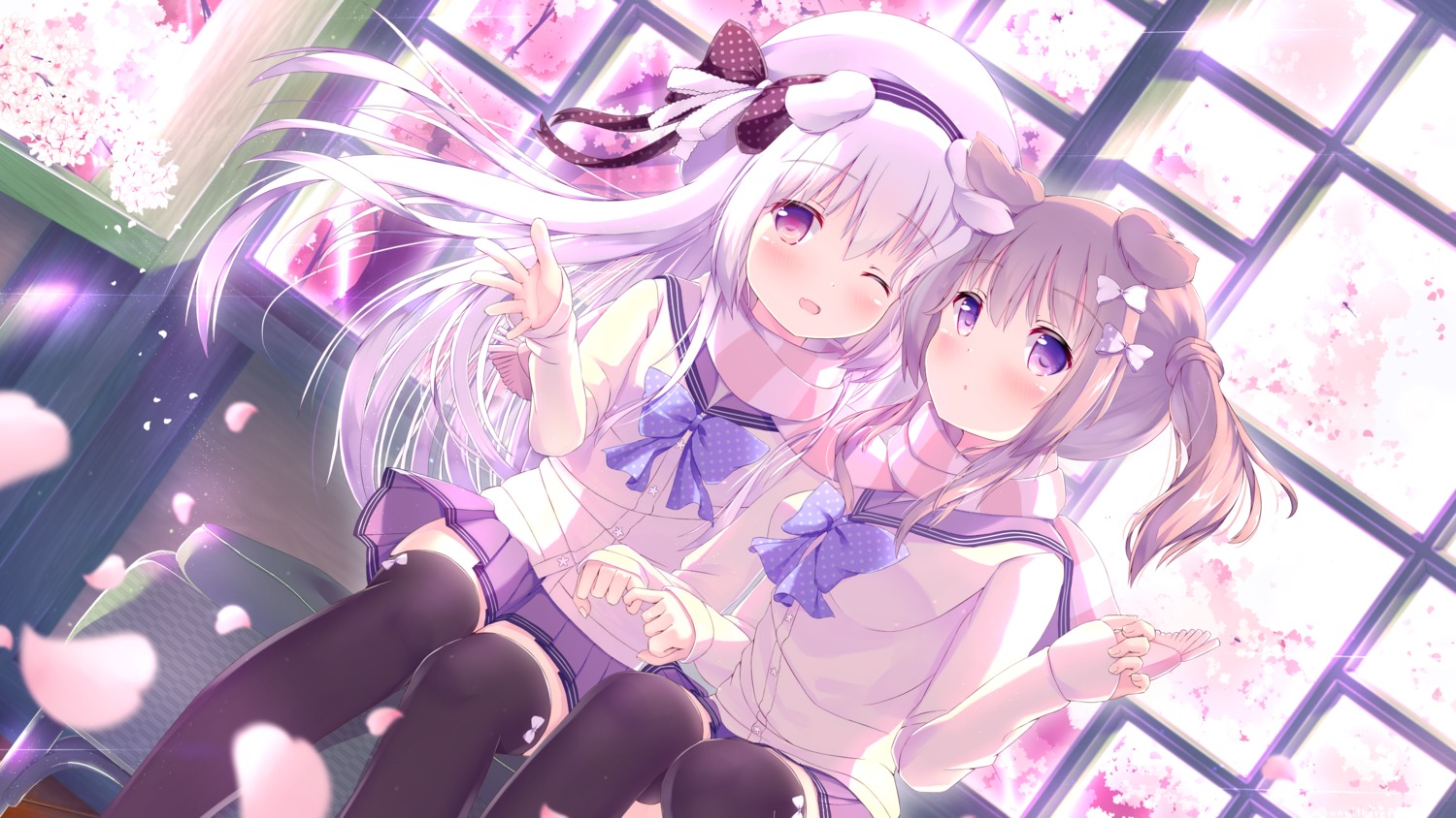 marron_(shiratama) seifuku shiroi_inu thighhighs unwitherer