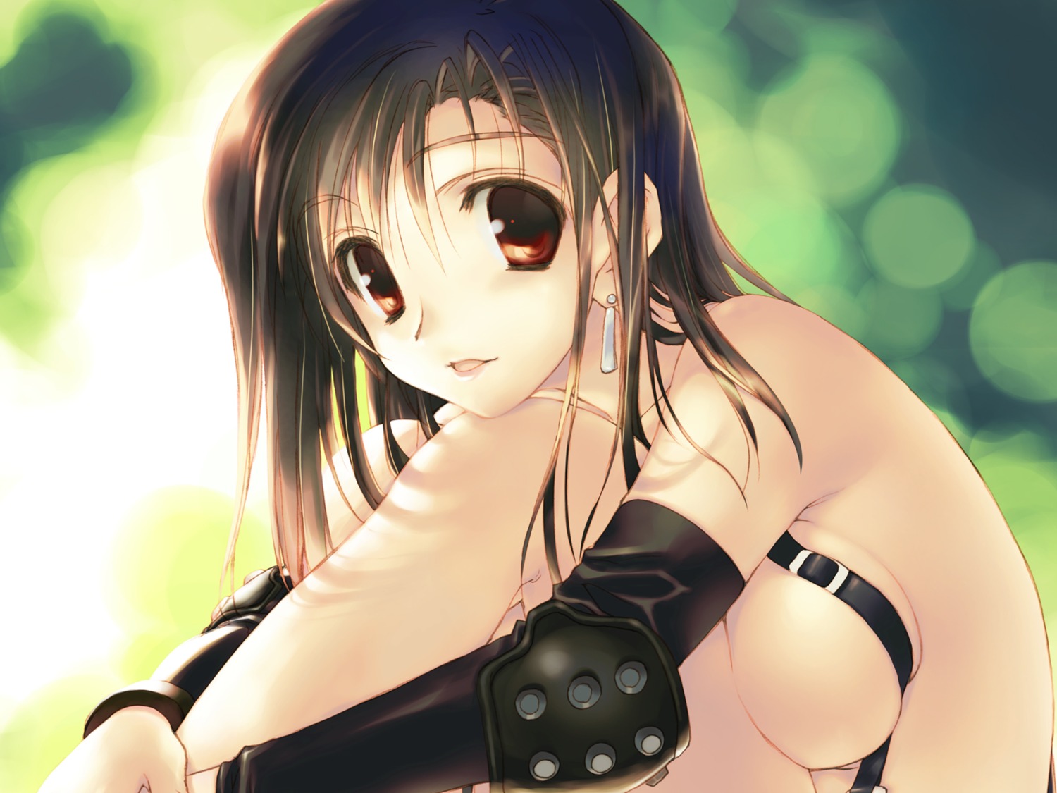 amaduyu_tatsuki final_fantasy final_fantasy_vii tifa_lockhart topless wallpaper