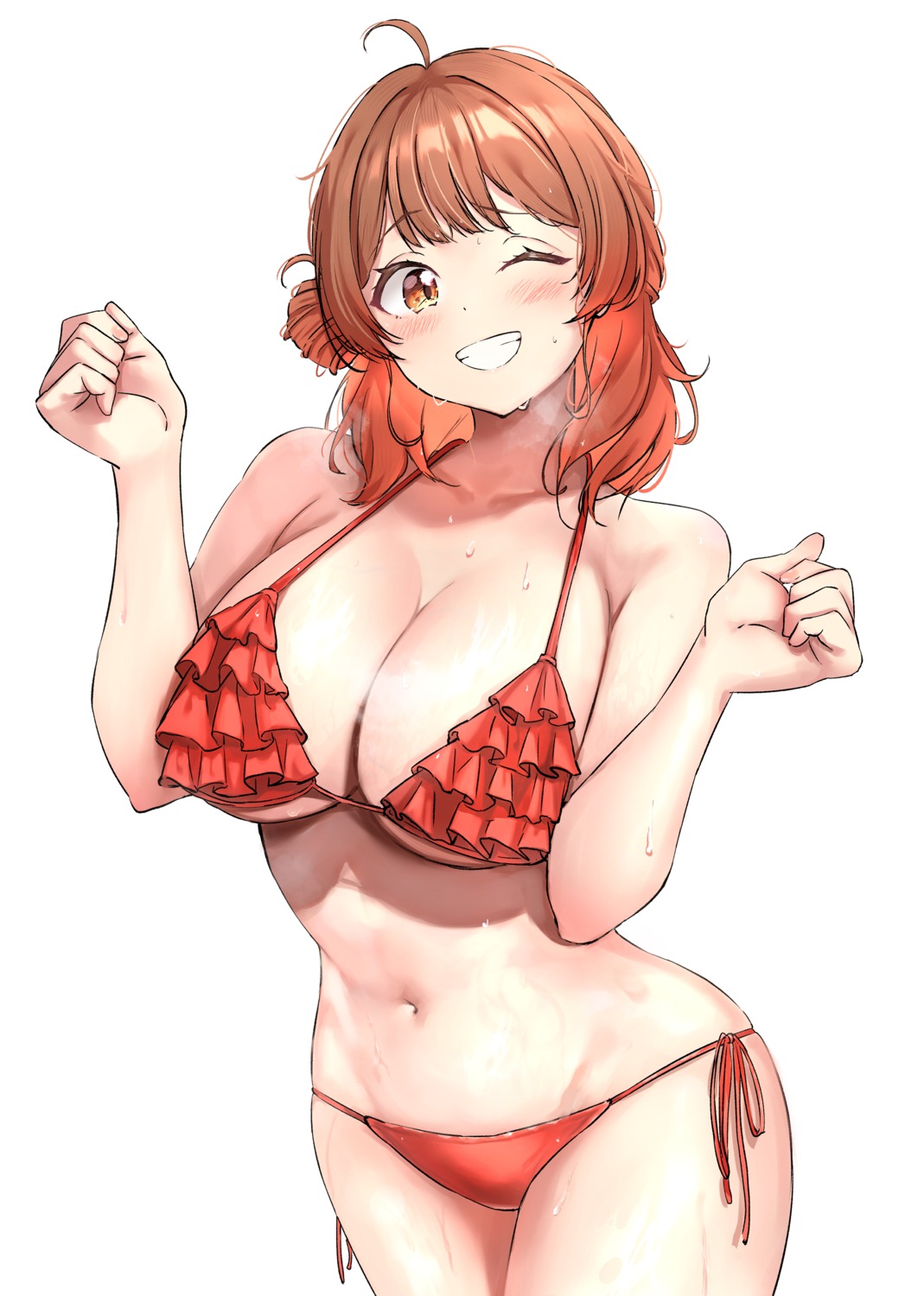 bikini gakuen_idolm@ster hanami_ume swimsuits the_idolm@ster tonguewasabi wet