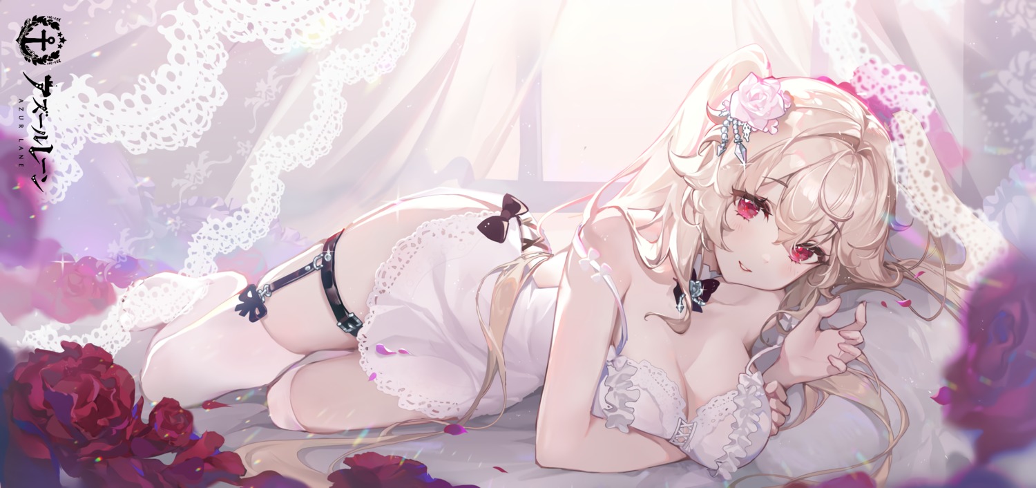 anchorage_(azur_lane) azur_lane garter no_bra photoshop stockings thighhighs ttosom