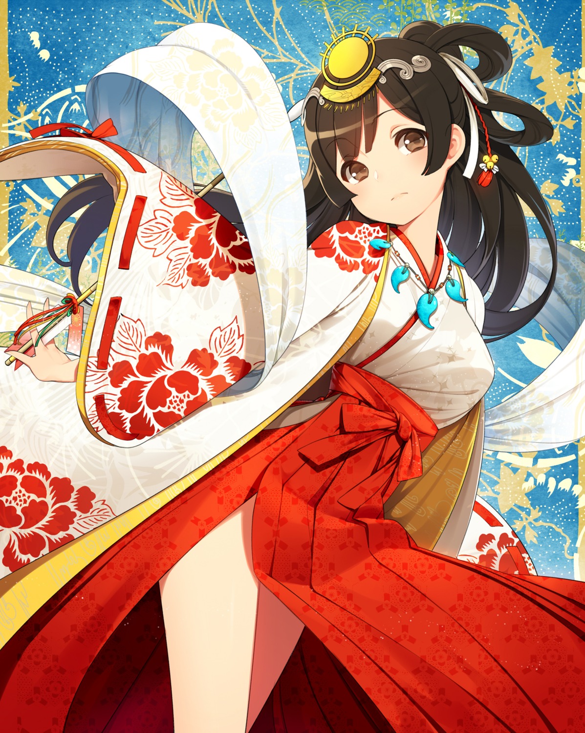 kamo_kamen kimono miko