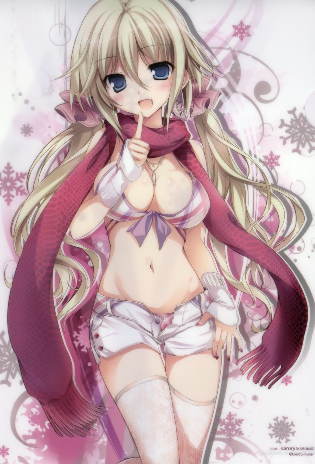 bleed_through cleavage karory pantsu thighhighs