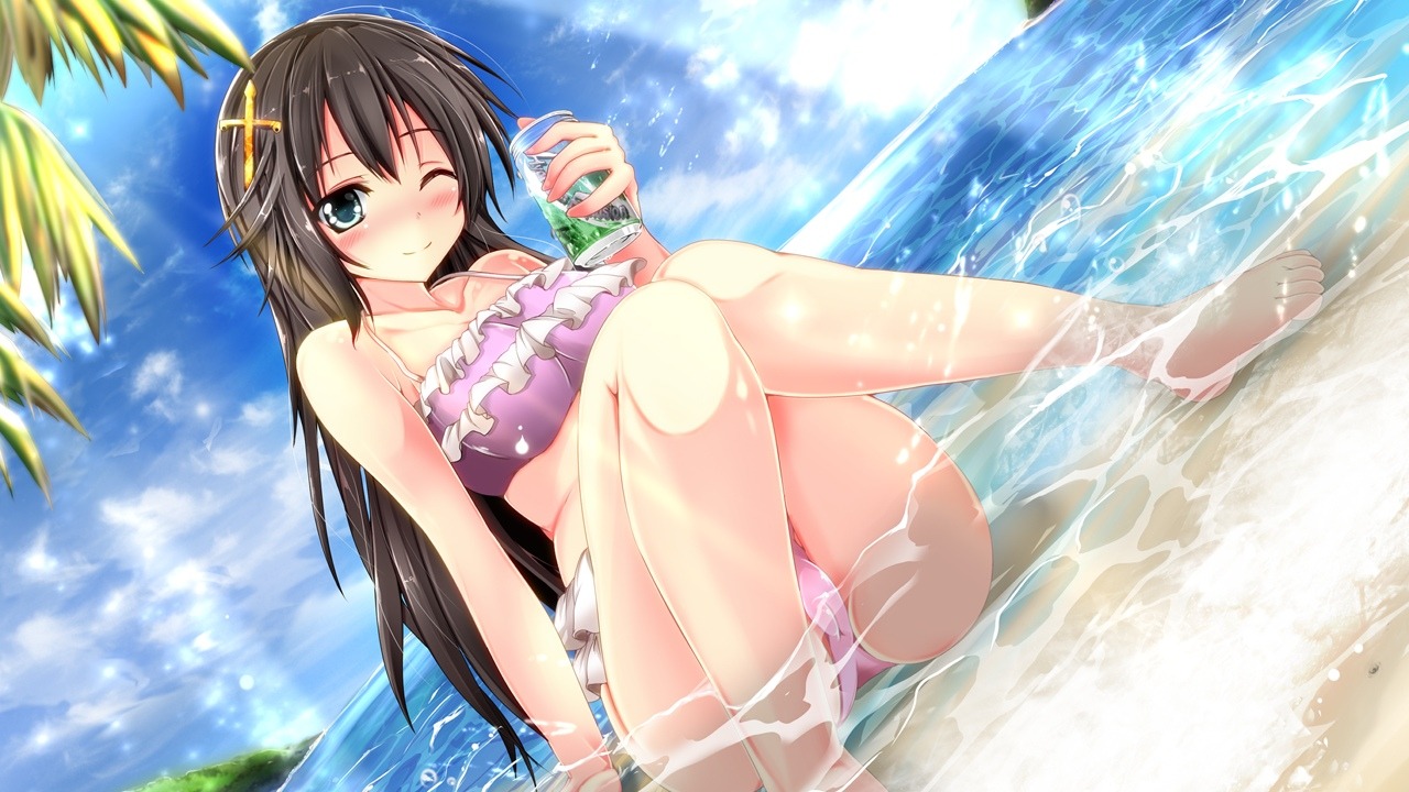 bikini game_cg giga kiki_(koikuchikinako) kuraki_ena material_brave swimsuits