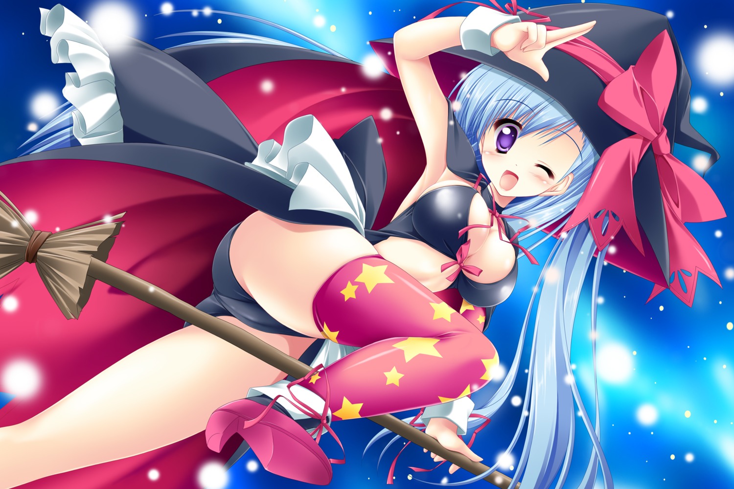 cameltoe cleavage ima_mo_itsuka_mo_faruna_runa kamiya_tomoe manatsu_8 thighhighs wallpaper witch