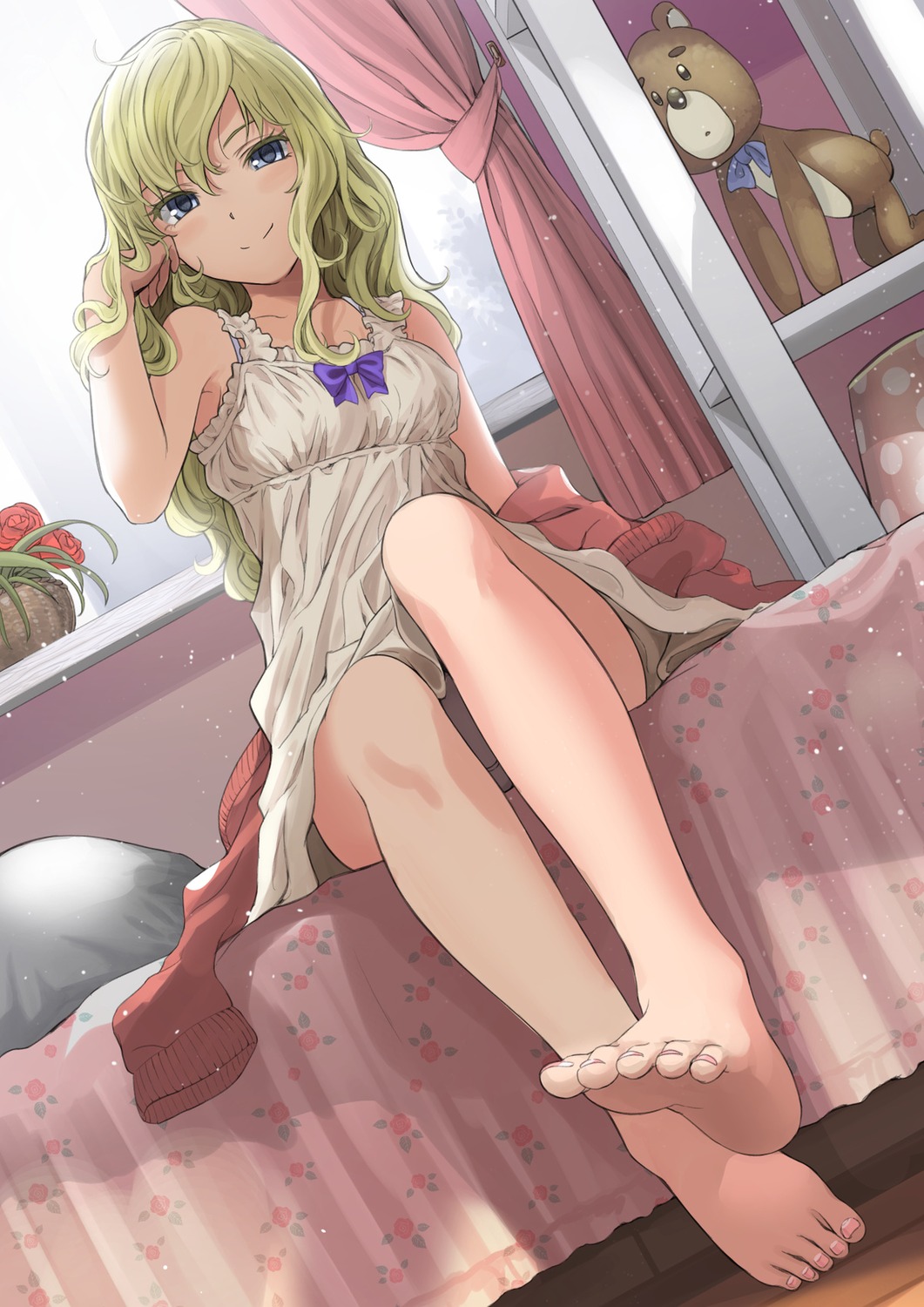 dress feet pantsu skirt_lift sweater yoropa