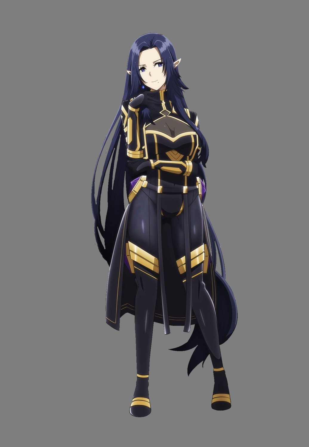 bodysuit elf gamma_(kage_no_jitsuryokusha_ni_naritakute!) garter kage_no_jitsuryokusha_ni_naritakute! pointy_ears transparent_png