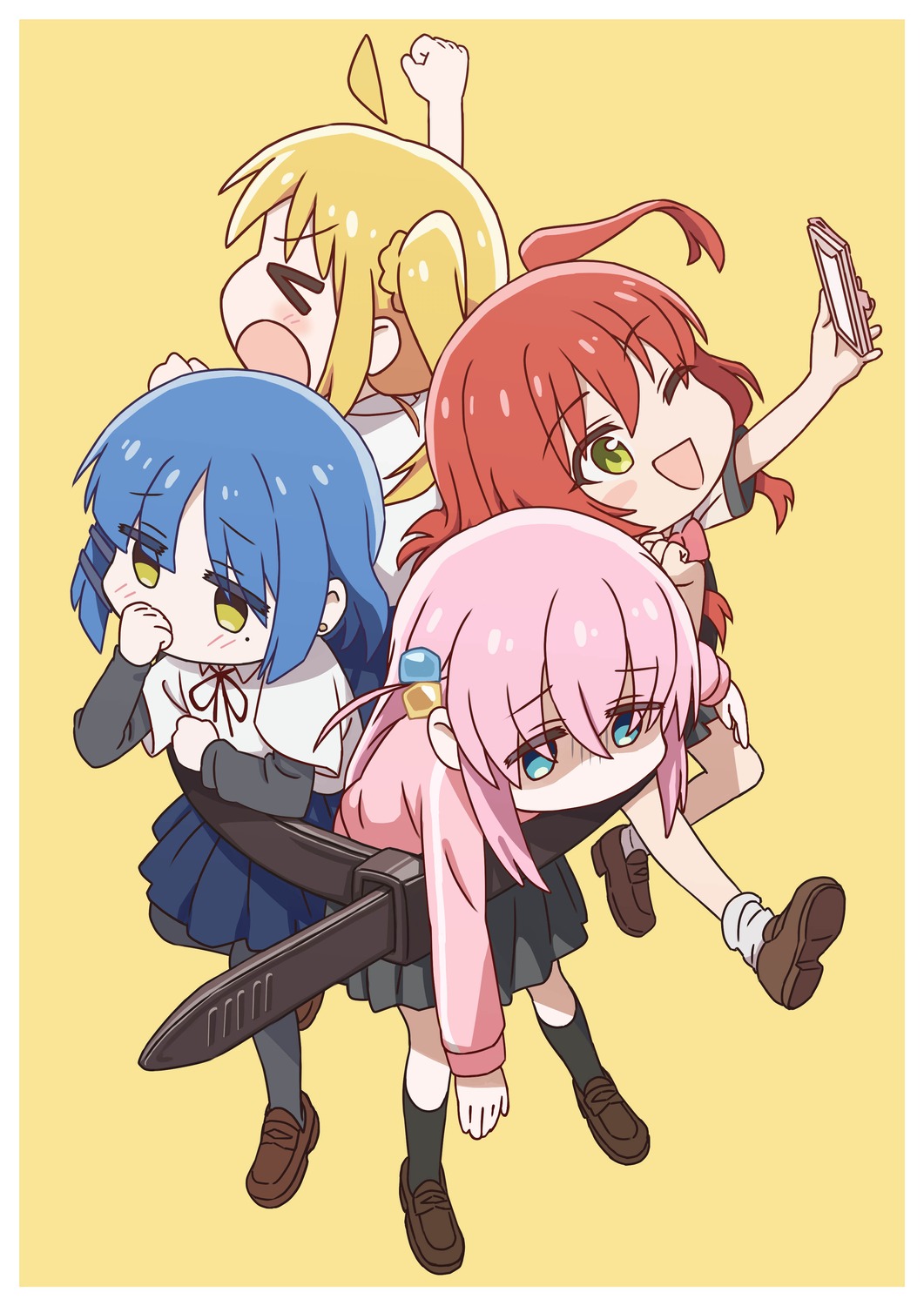 Draw your character in bocchi the rock chibi style by Yamuma