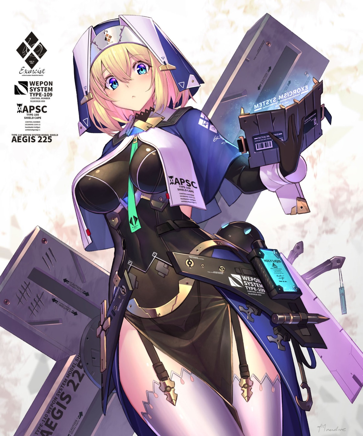 armor nun pantsu see_through sophia_f_shirring stockings takamine_nadare thighhighs