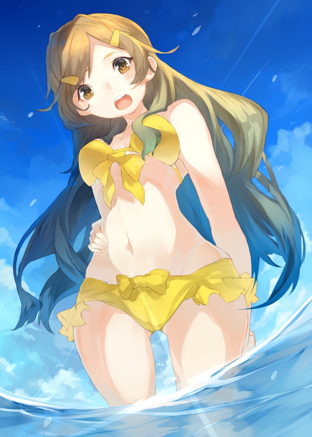 bikini cleavage hajime_kaname shinomiya_himawari swimsuits vividred_operation