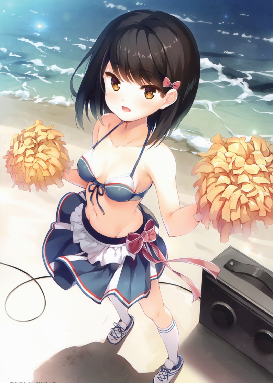 bikini_top cheerleader cleavage senji swimsuits tegone_spike