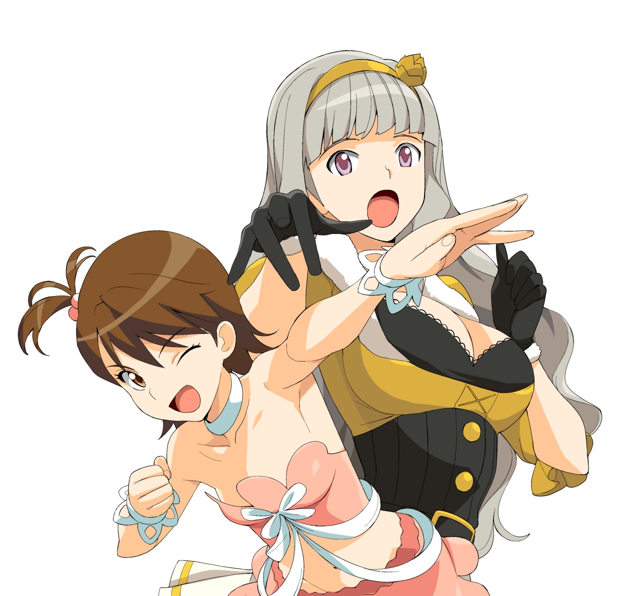 a1 cleavage futami_ami initial-g shijou_takane the_idolm@ster