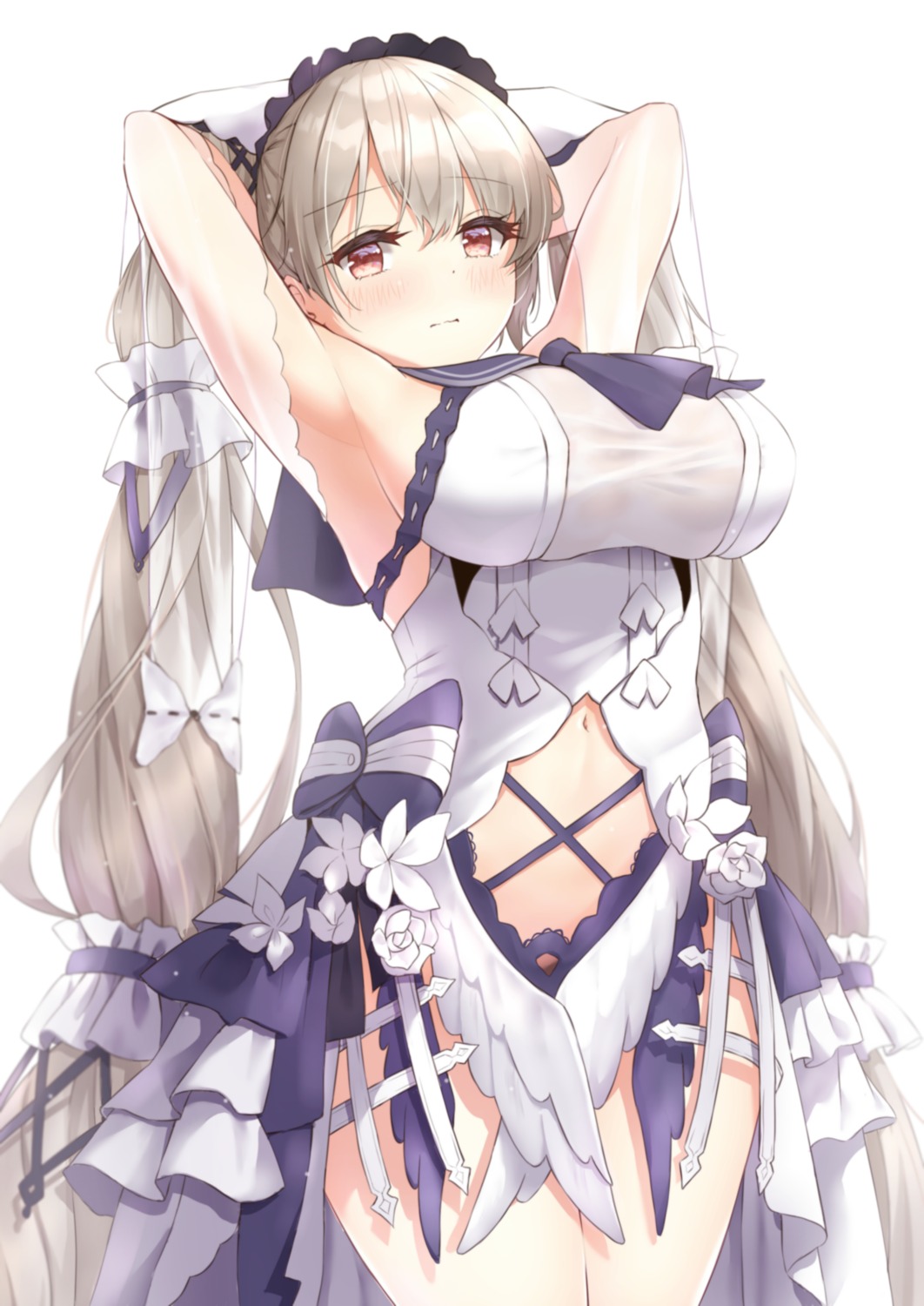 azur_lane classic_(zildjian33) formidable_(azur_lane) gothic_lolita lolita_fashion no_bra see_through