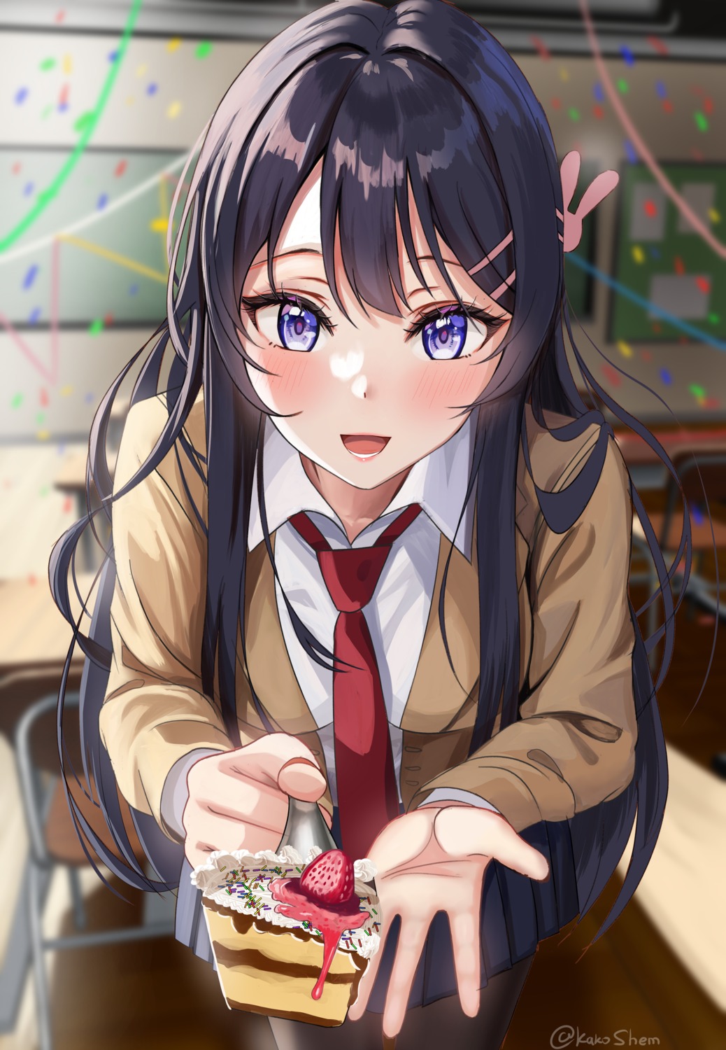 pantyhose sakurajima_mai seifuku seishun_buta_yarou shem_kako