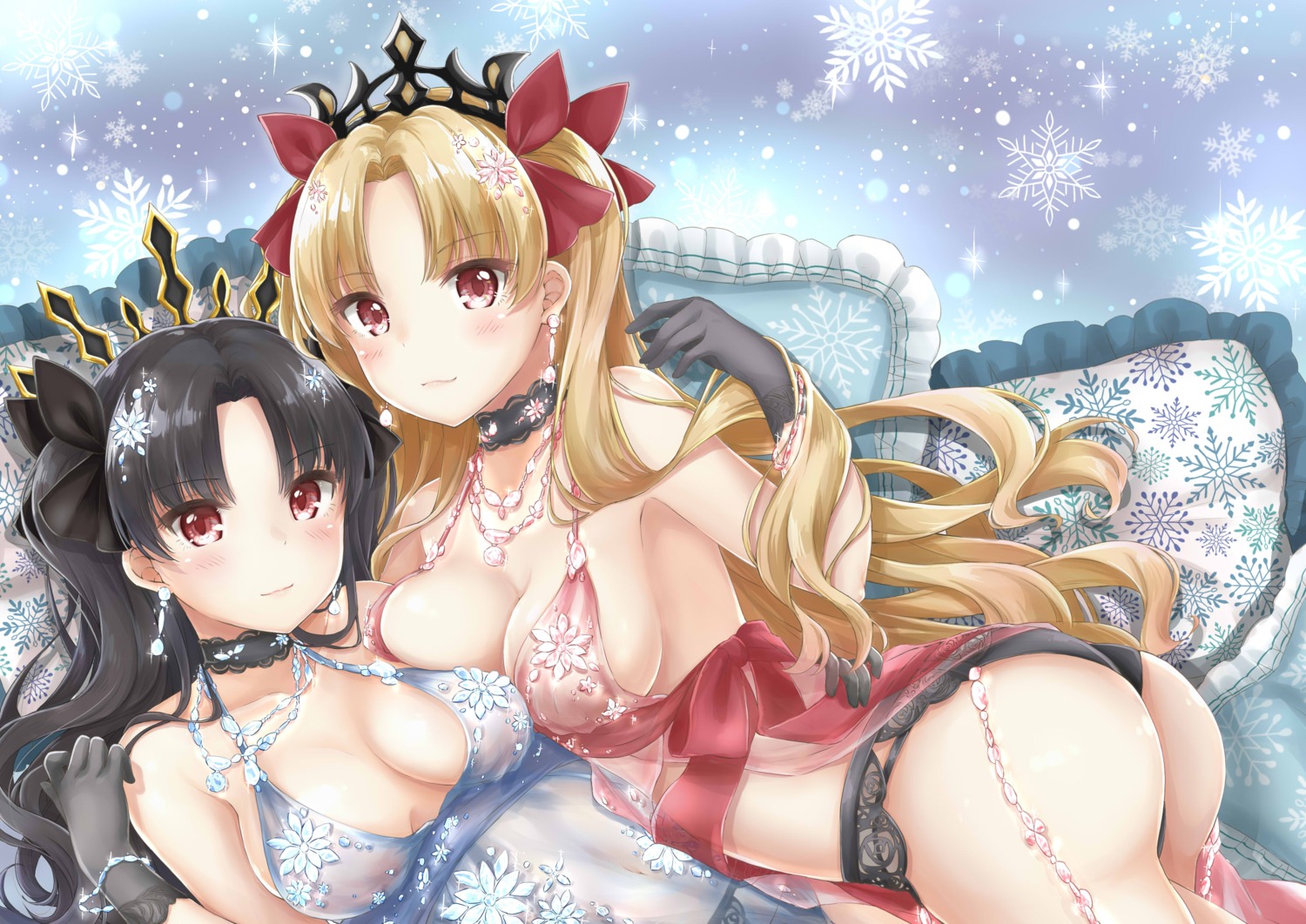 ass cosplay ereshkigal_(fate/grand_order) fate/grand_order ishtar_(fate/grand_order) lingerie mikujin_(mikuzin24) no_bra pantsu see_through thong