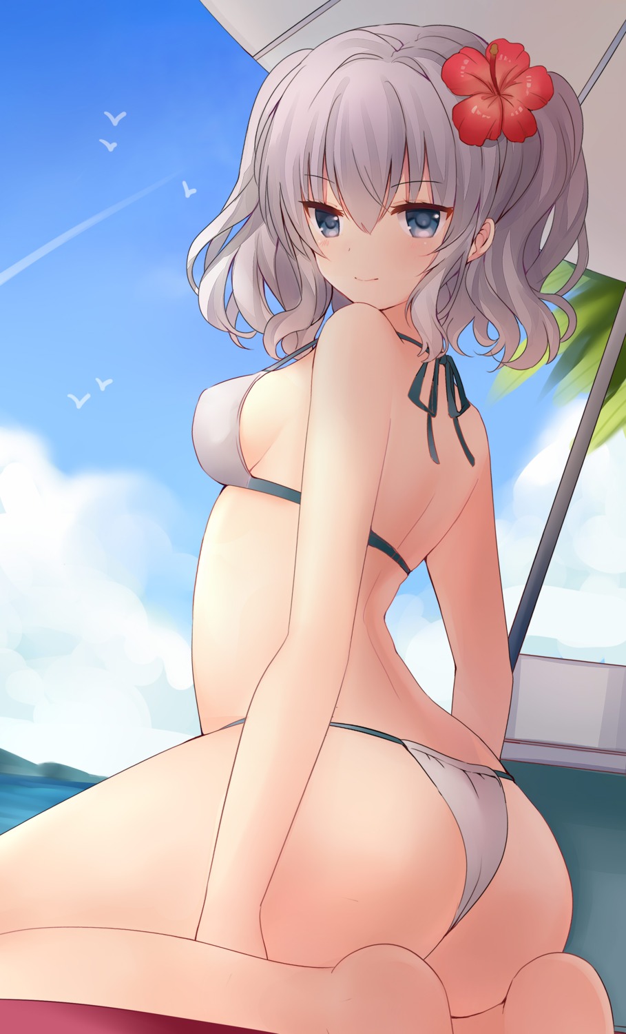 ass bikini kantai_collection kashima_(kancolle) shiodome_oji swimsuits