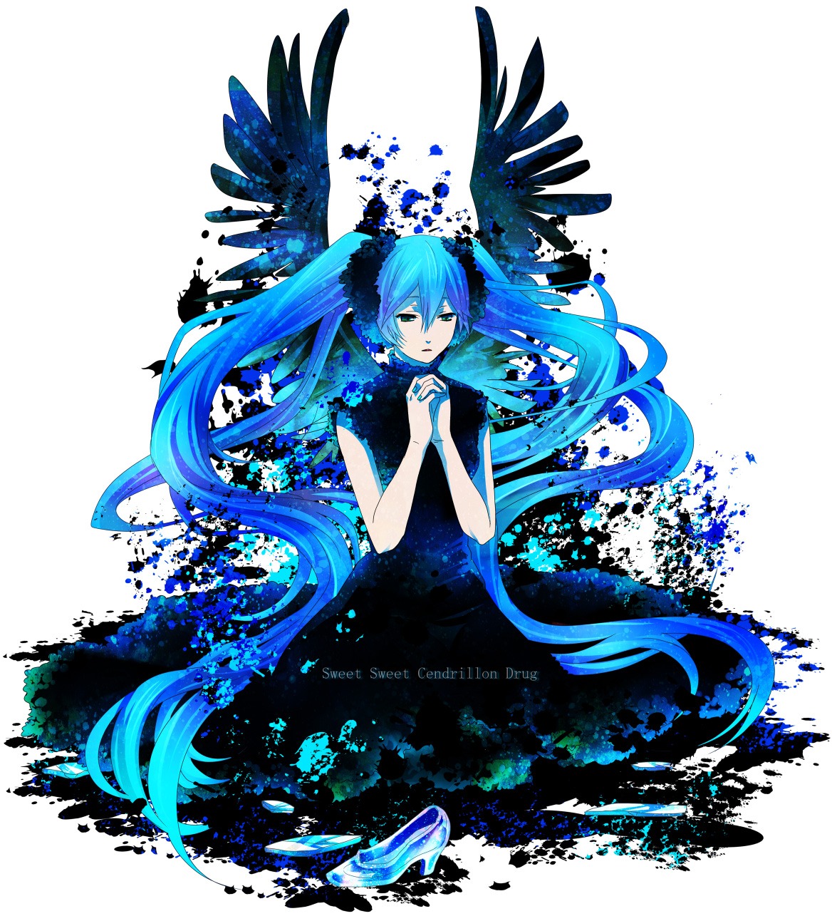 athese112 hatsune_miku vocaloid wings