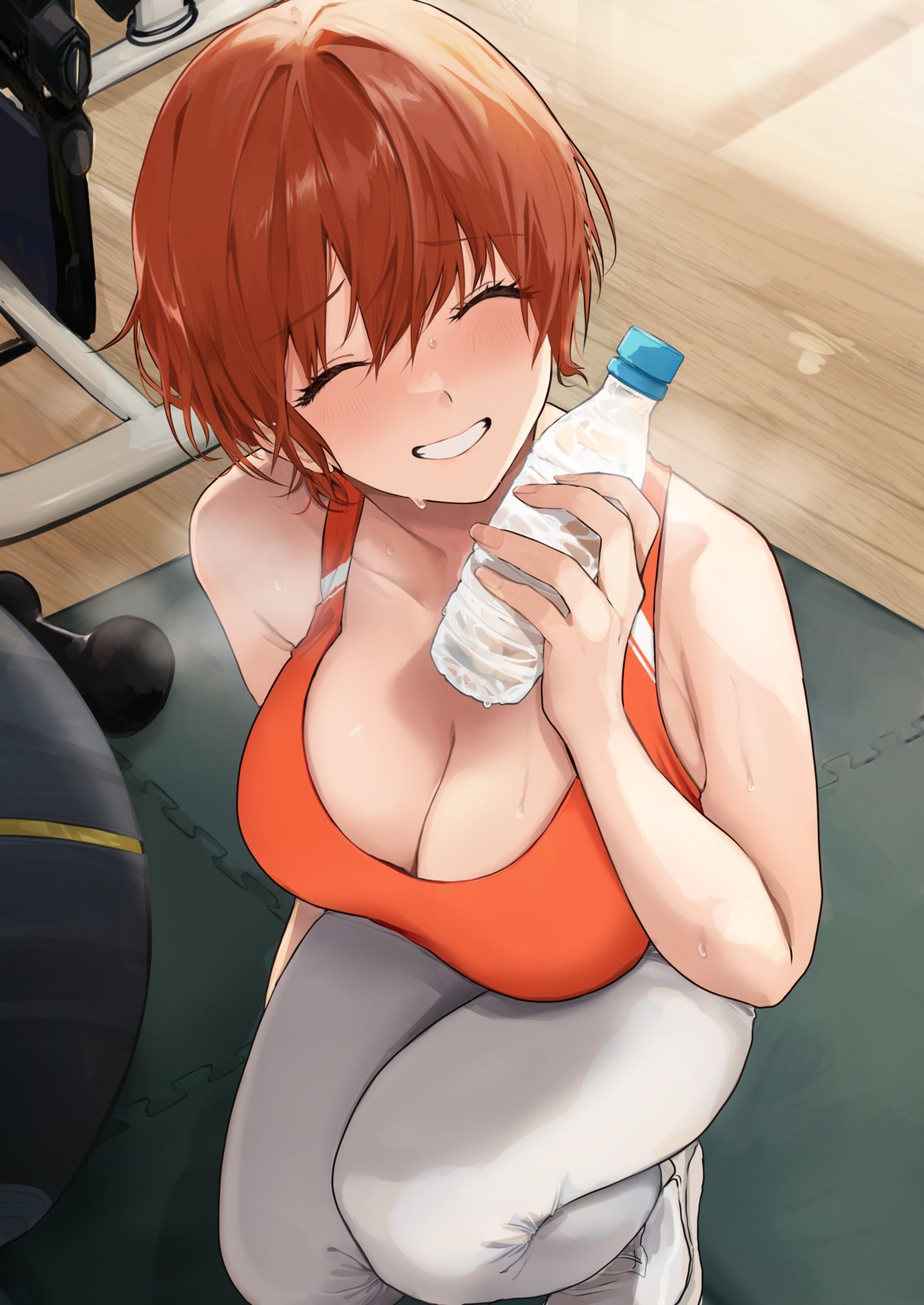 akito_(d30n26) bra cleavage gym_uniform wet