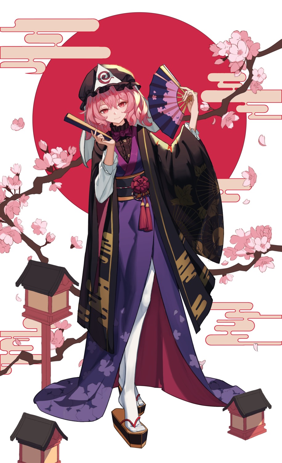 iranon_(new_iranon) japanese_clothes saigyouji_yuyuko touhou