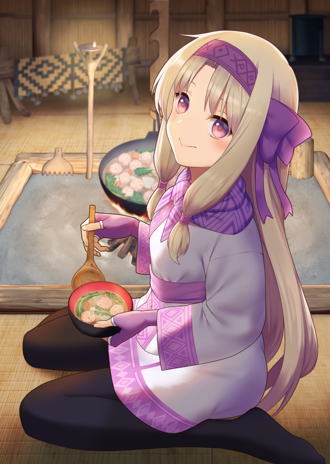 fate/grand_order illyasviel_von_einzbern japanese_clothes pantyhose sitonai tsuchifumazu