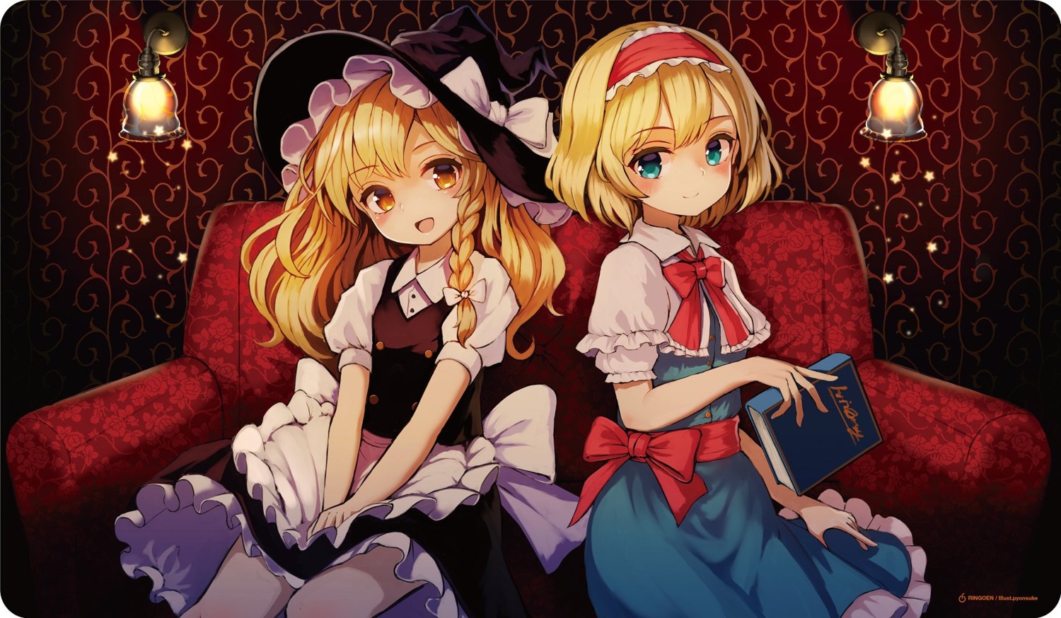 alice_margatroid dress kirisame_marisa pyonsuke_(pyon2_mfg) touhou witch