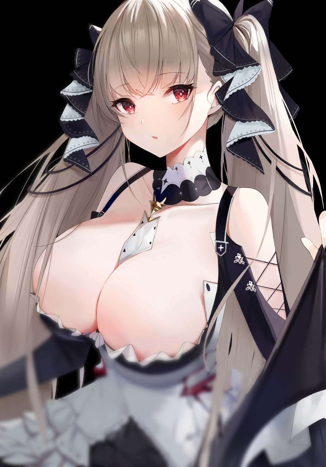 0.0_(pixiv87560444) azur_lane breasts formidable_(azur_lane) gothic_lolita lolita_fashion no_bra