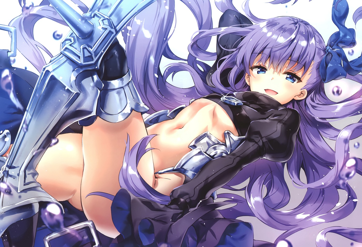 armor bottomless eterna-radiare fate/grand_order fixed meltlilith no_bra riichu thighhighs