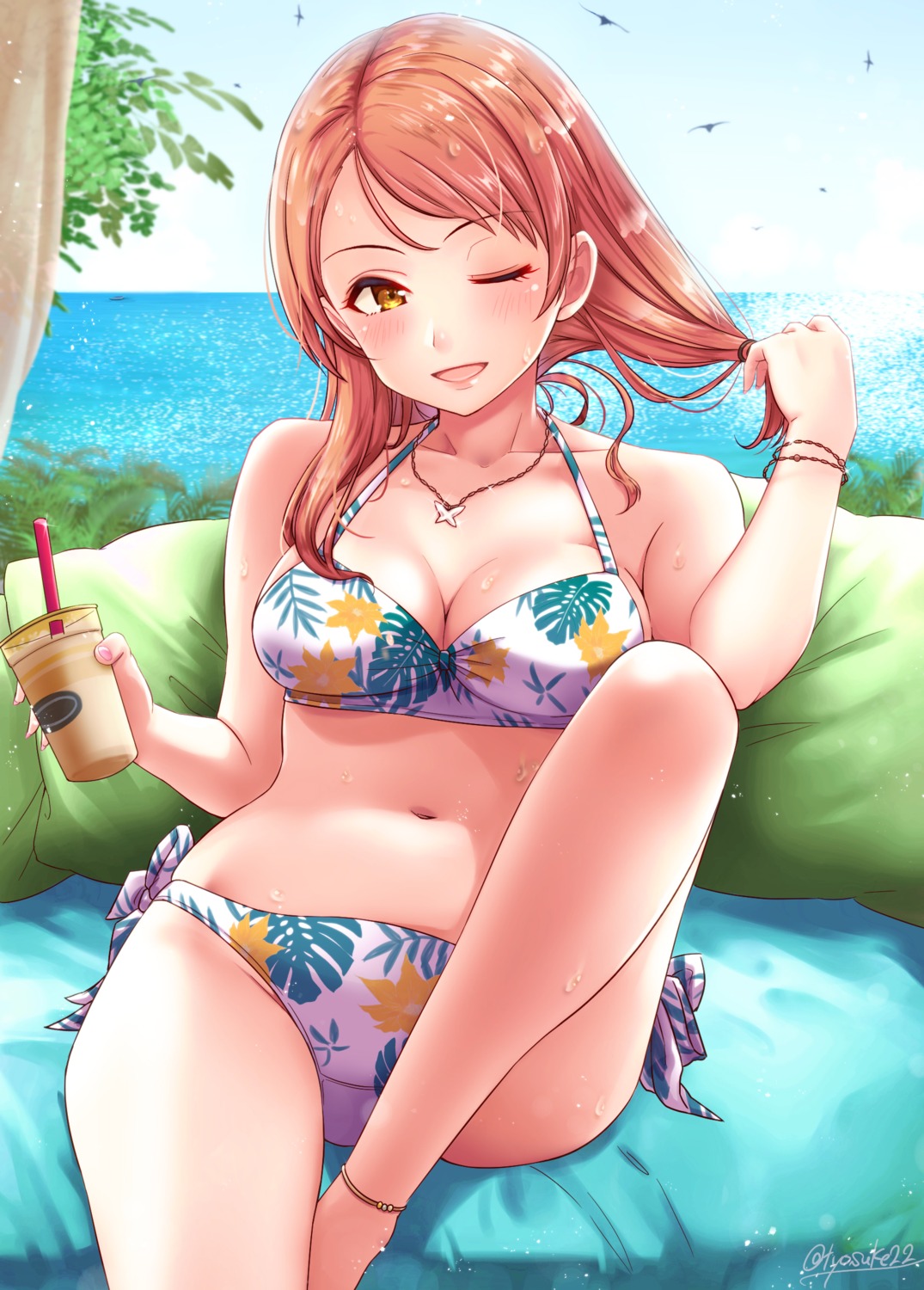 bikini cleavage houjou_karen swimsuits the_idolm@ster the_idolm@ster_cinderella_girls tyosuke22