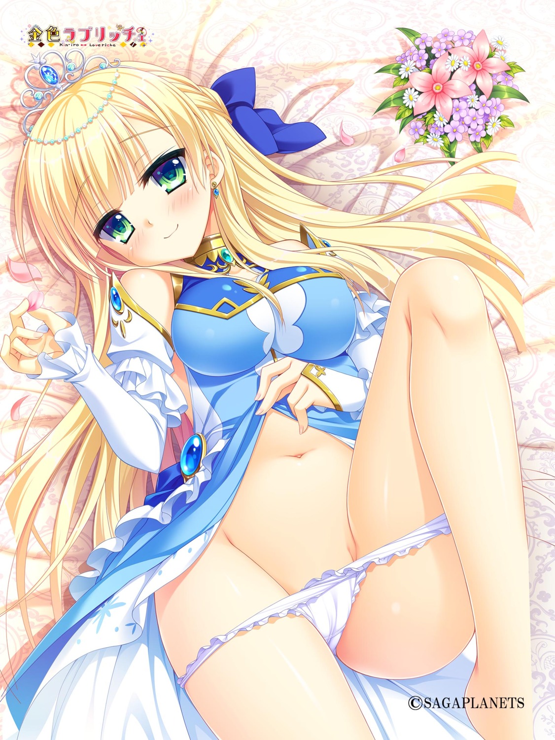 cameltoe dress hontani_kanae kin'iro_loveriche pantsu panty_pull saga_planets skirt_lift sylvia_le_cruzcrown_sortilege_sisua