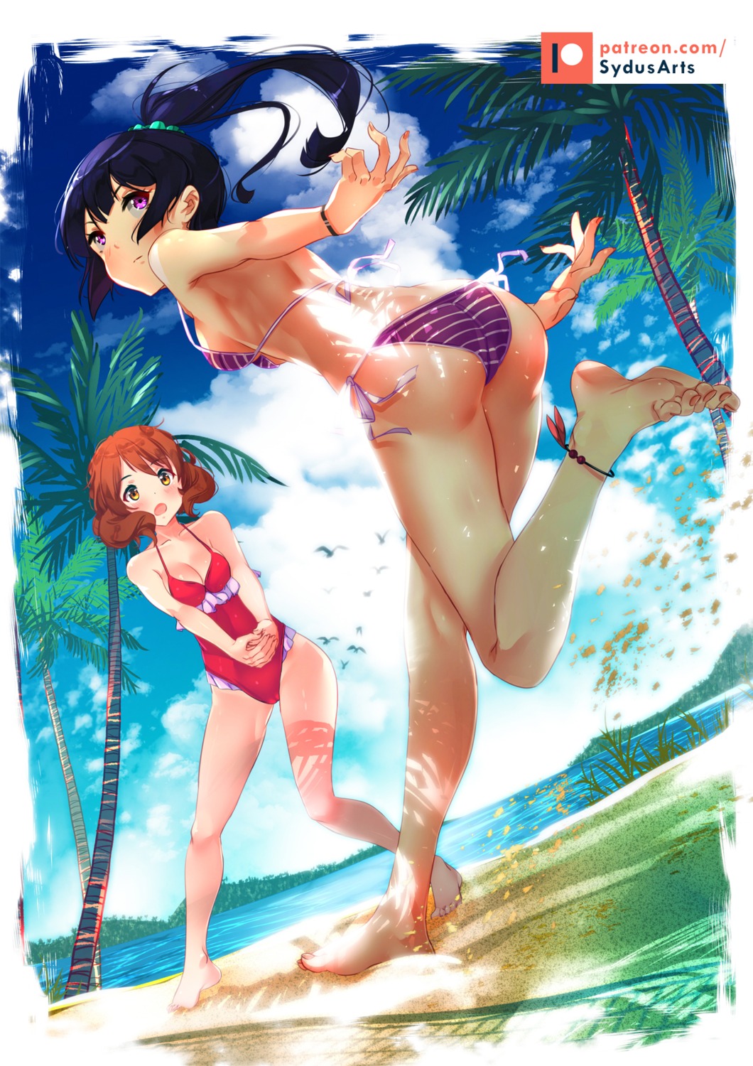 ass bikini cleavage feet hibike!_euphonium kousaka_reina oumae_kumiko swimsuits sydus