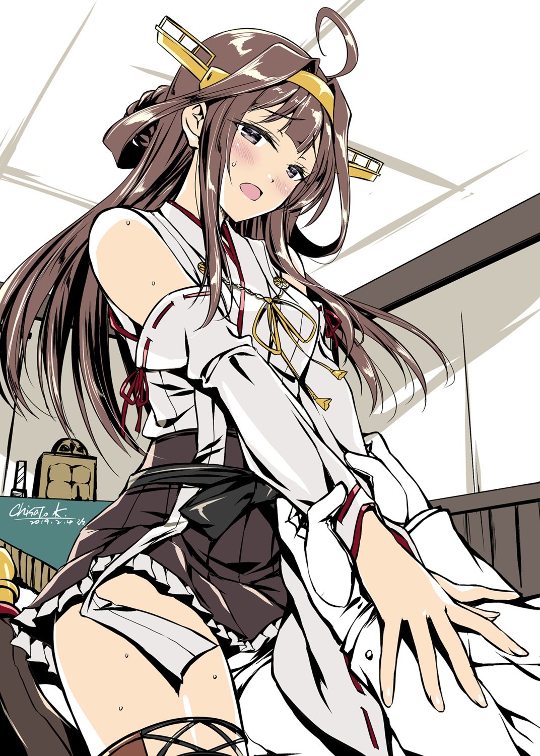 admiral_(kancolle) kantai_collection kobayashi_chisato kongou_(kancolle) sex sketch thighhighs