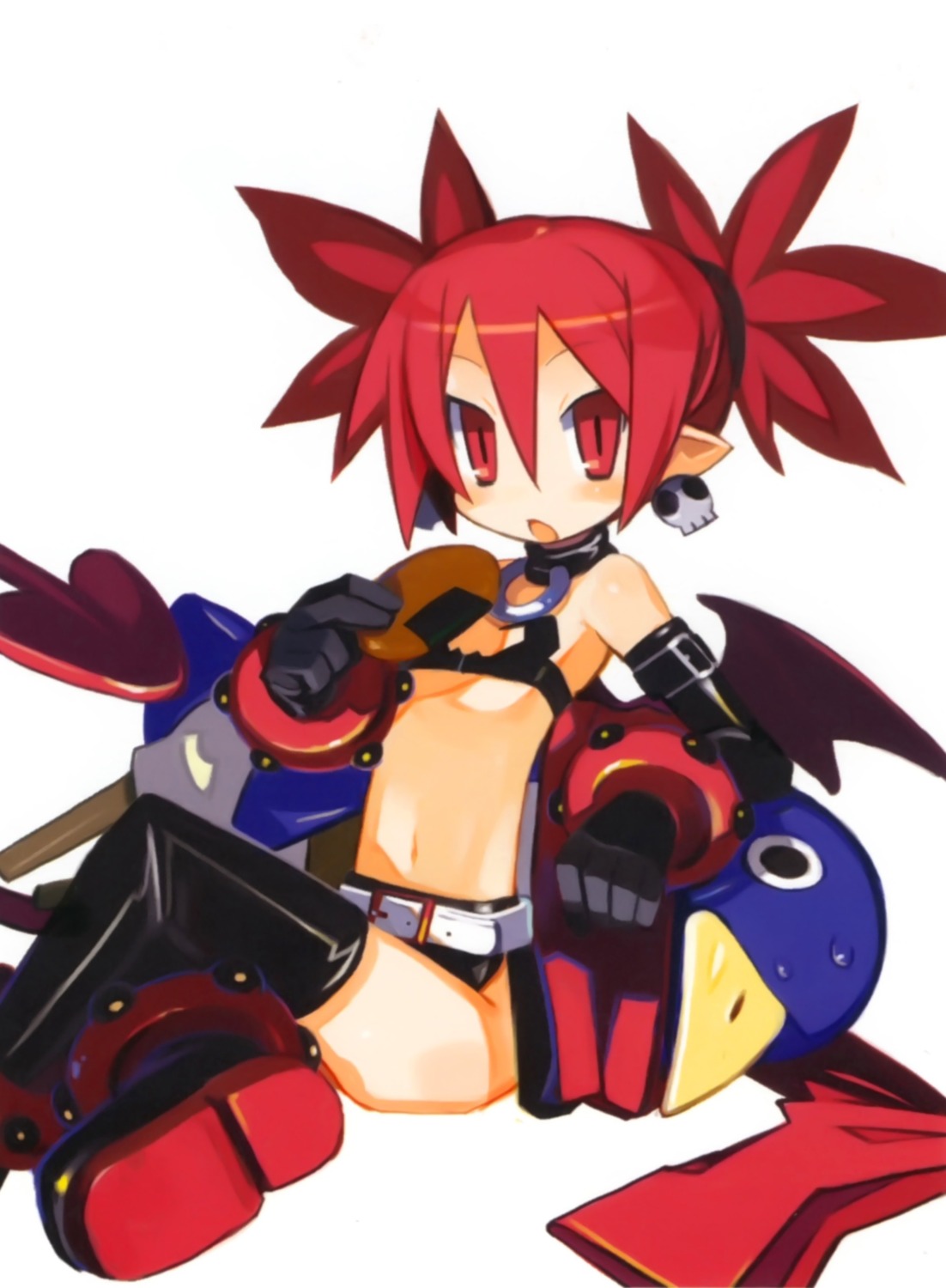 disgaea etna harada_takehito pointy_ears prinny thighhighs wings