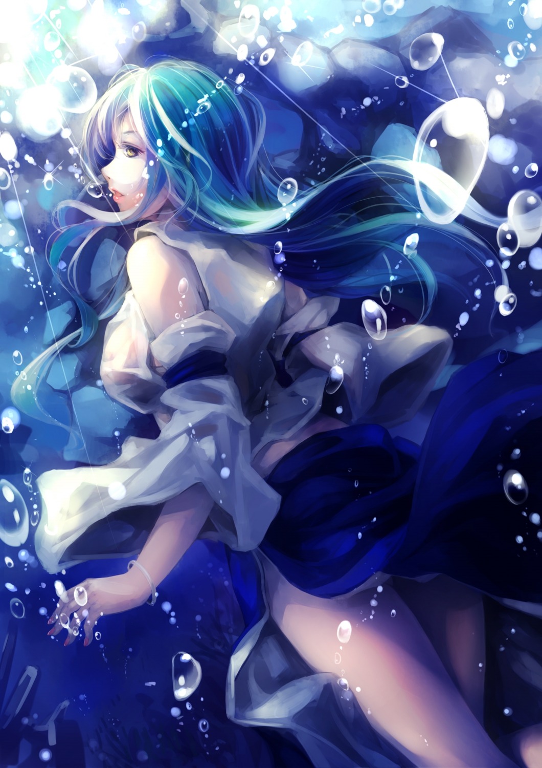 kalalasan kochiya_sanae no_bra see_through touhou wet wet_clothes