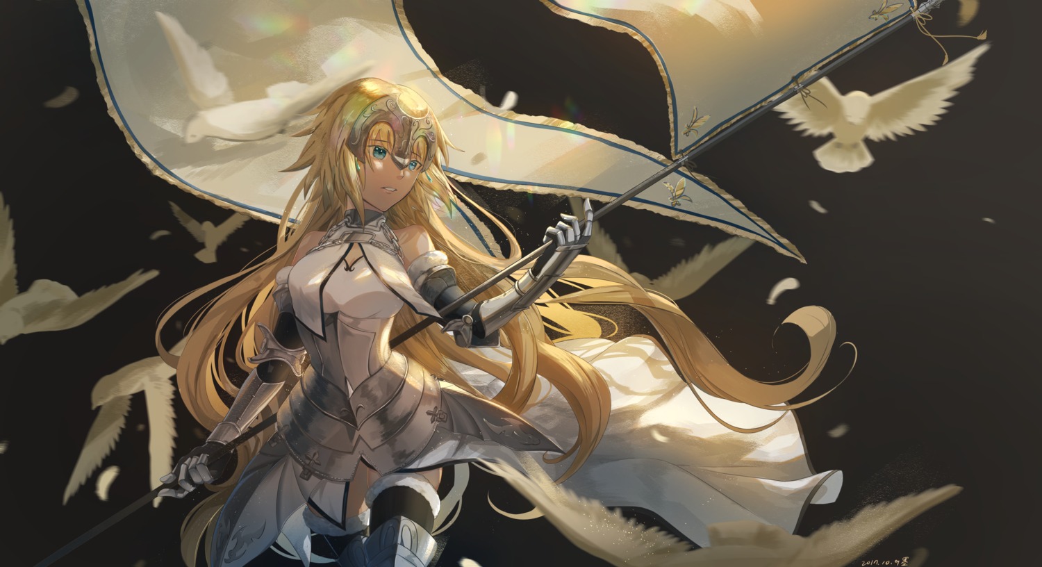 armor fate/apocrypha fate/grand_order fate/stay_night jeanne_d'arc jeanne_d'arc_(fate) ludou_maomao thighhighs