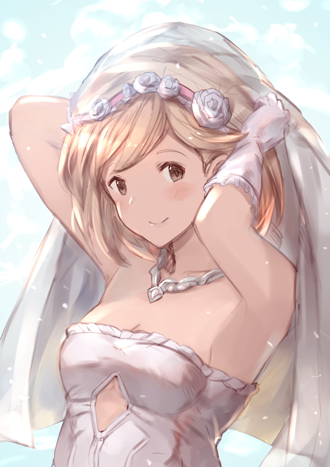 djeeta_(granblue_fantasy) dress granblue_fantasy milli_little wedding_dress