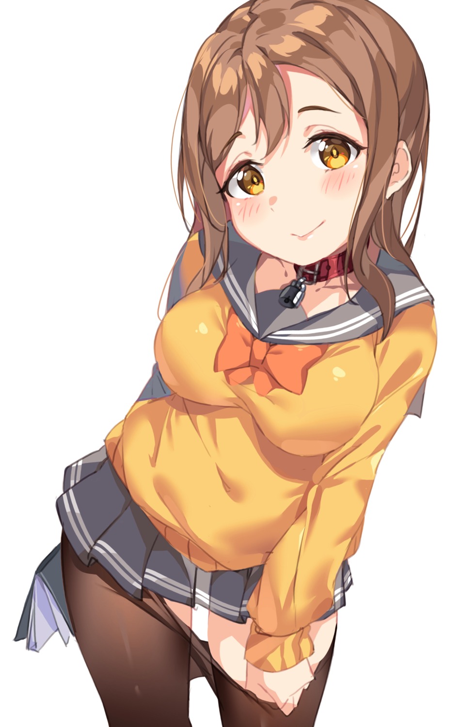 kunikida_hanamaru love_live!_sunshine!! pantyhose seifuku sweater tem10 undressing