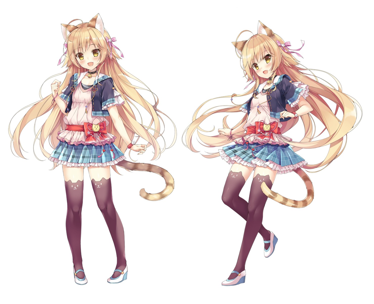 animal_ears heels makulove mii_(makulove) nekomimi pikomint tail thighhighs