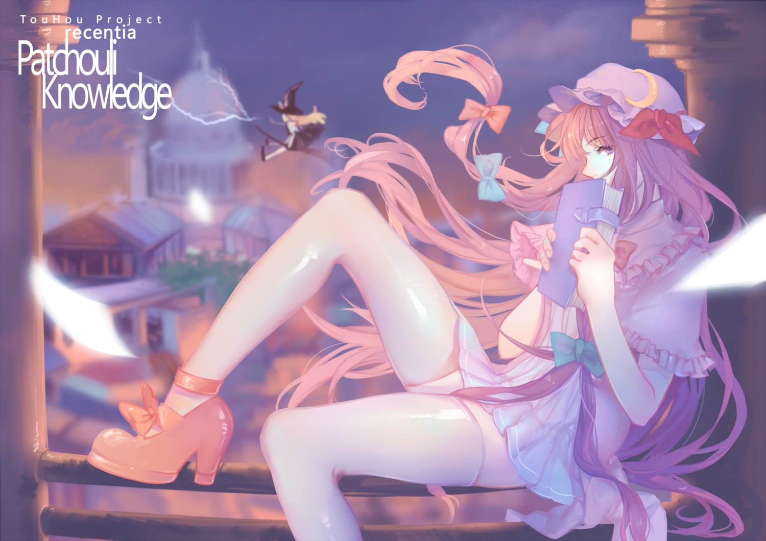 heels kirisame_marisa patchouli_knowledge recentia thighhighs touhou