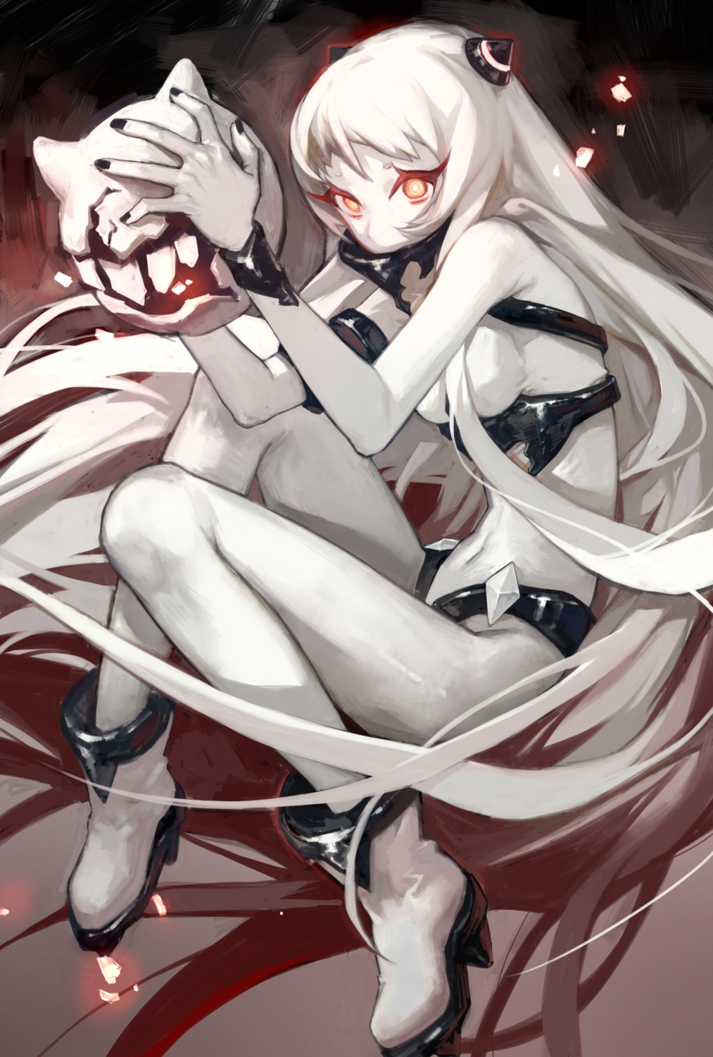 airfield_hime breasts erjiu heels kantai_collection no_bra