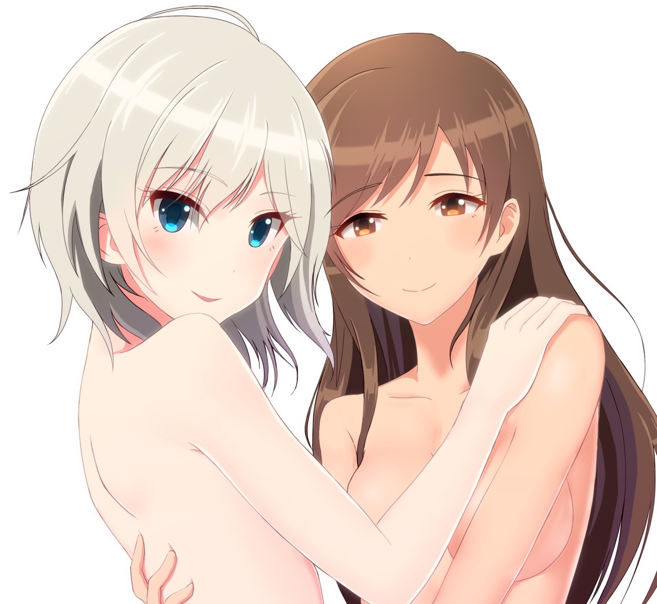 anastasia_(idolm@ster) naked nitta_minami takahiro-kun the_idolm@ster the_idolm@ster_cinderella_girls yuri