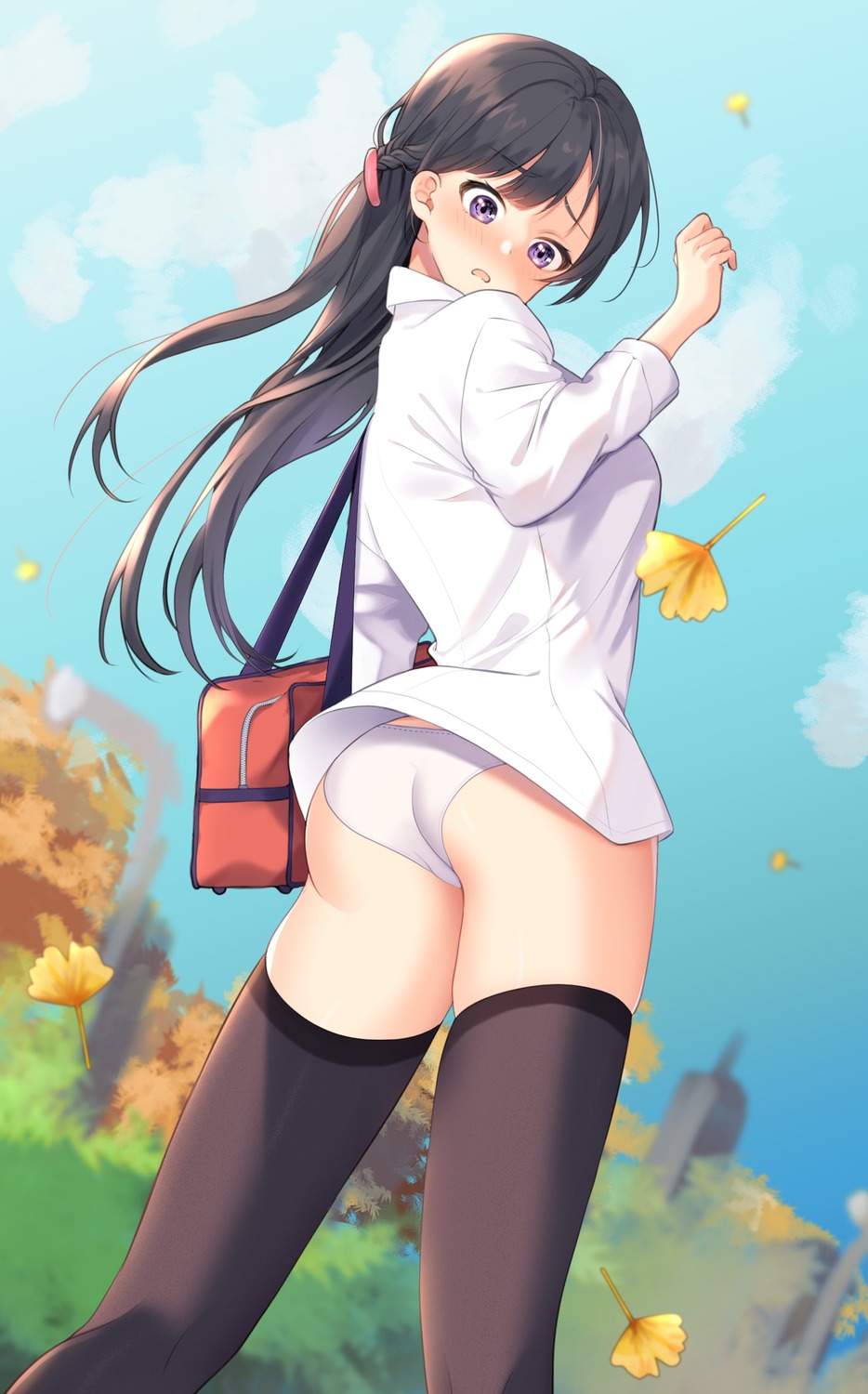 ass mukuro_usss pantsu seifuku thighhighs